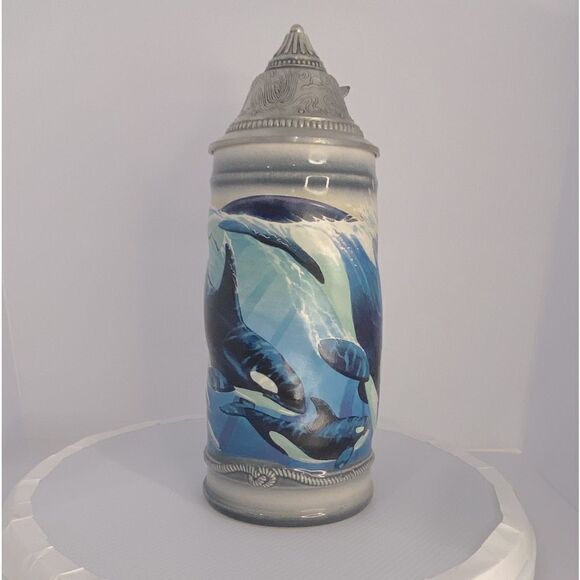 Sea World Killer Whale Stein Limited Edition Collector Series Vintage  1991 - Picture 6 of 16
